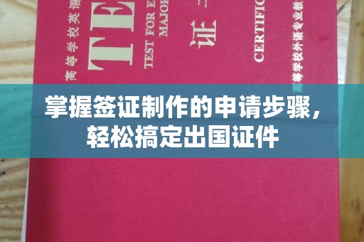 错那掌握签证制作的申请步骤，轻松搞定出国证件